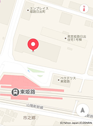 東姫路駅前メディカルプラザ周辺マップ